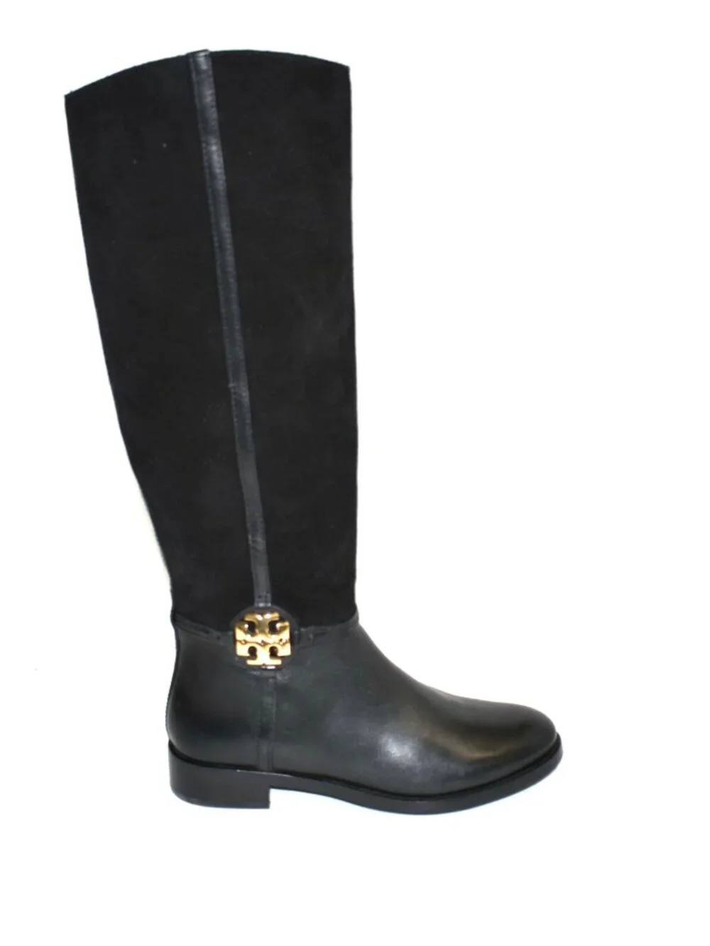 Tory Burch Miller Knee High Boot Black Suede Size 5 M 57752